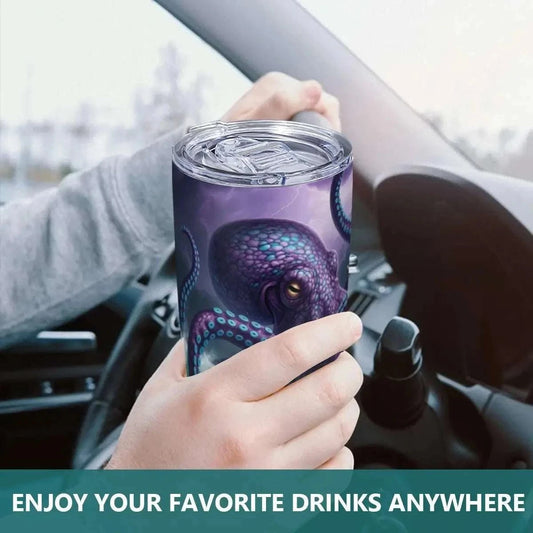 Kraken Tide Captain Tumbler – 20oz Stainless Steel Fishing Boat Travel Mug | Nautical Coffee Cup