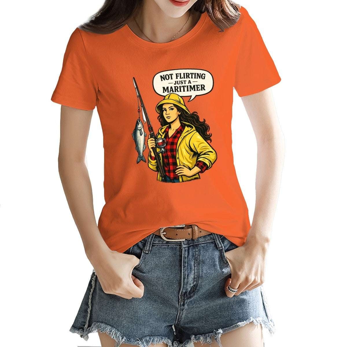 Not Flirting Just a Maritimer Women’s T-Shirt – 100% Cotton Coastal Style Tee Woman's T-shirt jjkks4-13