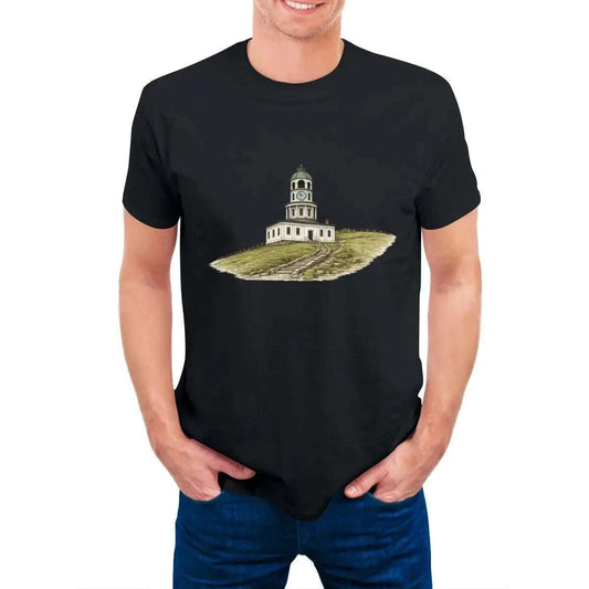 Halifax Clock Tower T-Shirt – Historic Halifax Citadel Graphic Tee | Soft Ring-Spun Cotton Nova Scotia Souvenir Shirt Man's Plus Size Clothing jjkks4-13