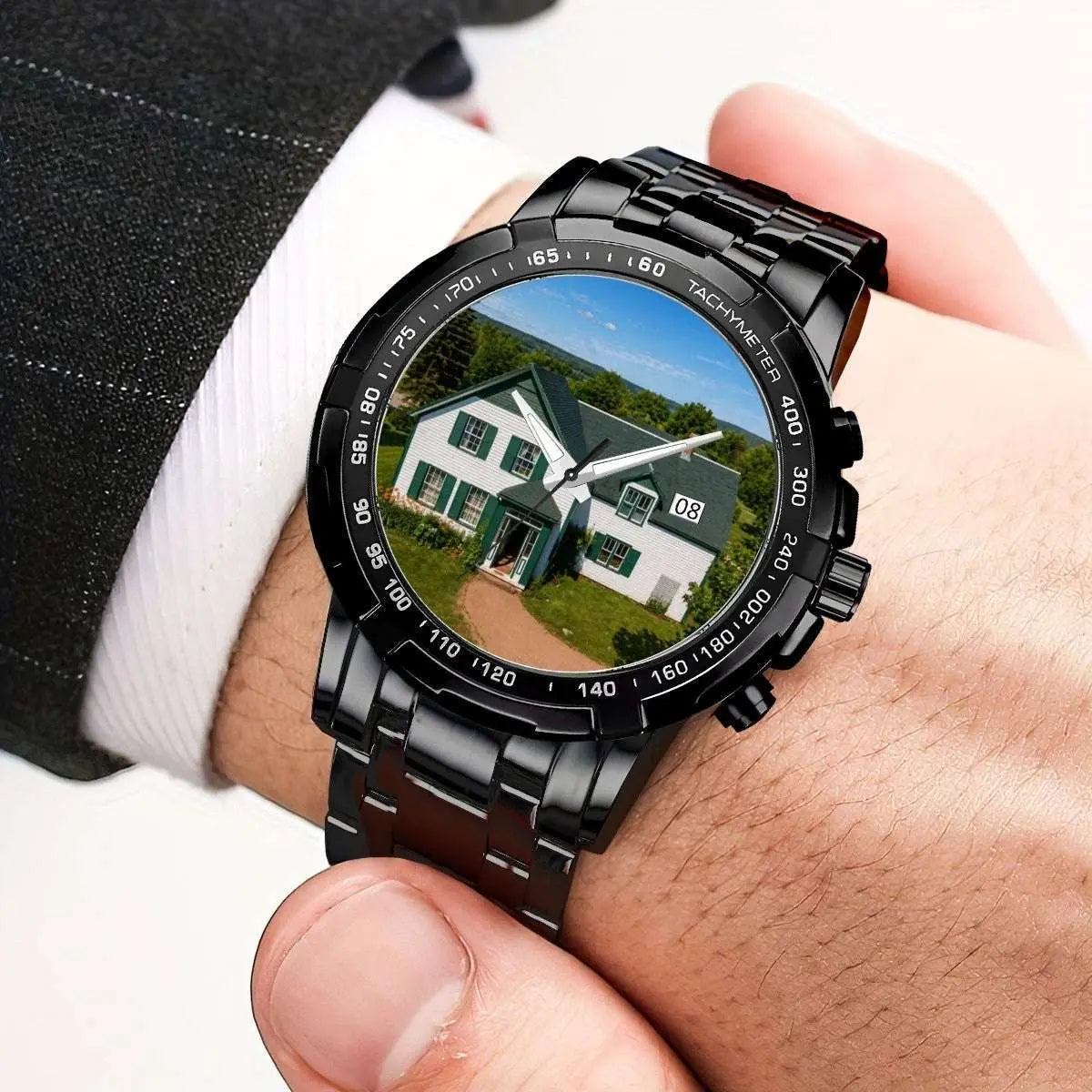 Anne of Green Gables House Watch – PEI-Inspired Metal Timepiece with Scratch-Resistant Crystal Apparel Accessories jjkks4-13