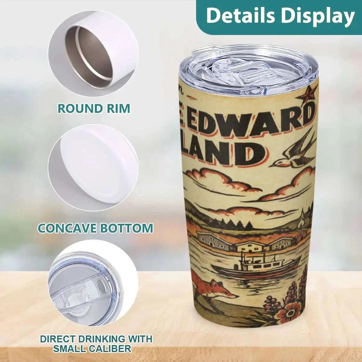Greetings From Prince Edward Island 20oz Stainless Steel Tumbler – Insulated Travel Mug Car Cups jjkks4-13