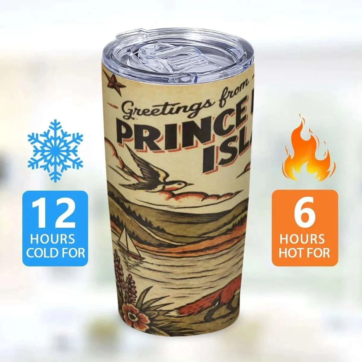 Greetings From Prince Edward Island 20oz Stainless Steel Tumbler – Insulated Travel Mug Car Cups jjkks4-13
