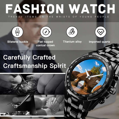 Hopewell Rocks Watch – Coastal-Inspired Metal Timepiece | Durable, Stylish Everyday Wear Apparel Accessories jjkks4-13