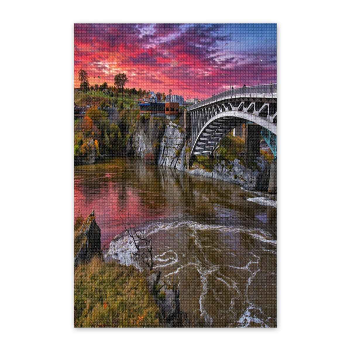 Reversing Falls Diamond Painting Kit – Saint John New Brunswick DIY Rhinestone Art | Maritime Coastal Decor