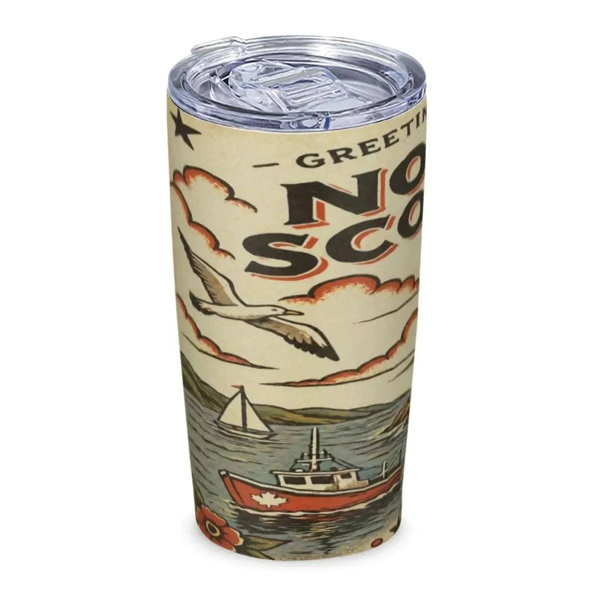 Greetings From Nova Scotia 20oz Stainless Steel Tumbler – Insulated Travel Mug Car Cups jjkks4-13