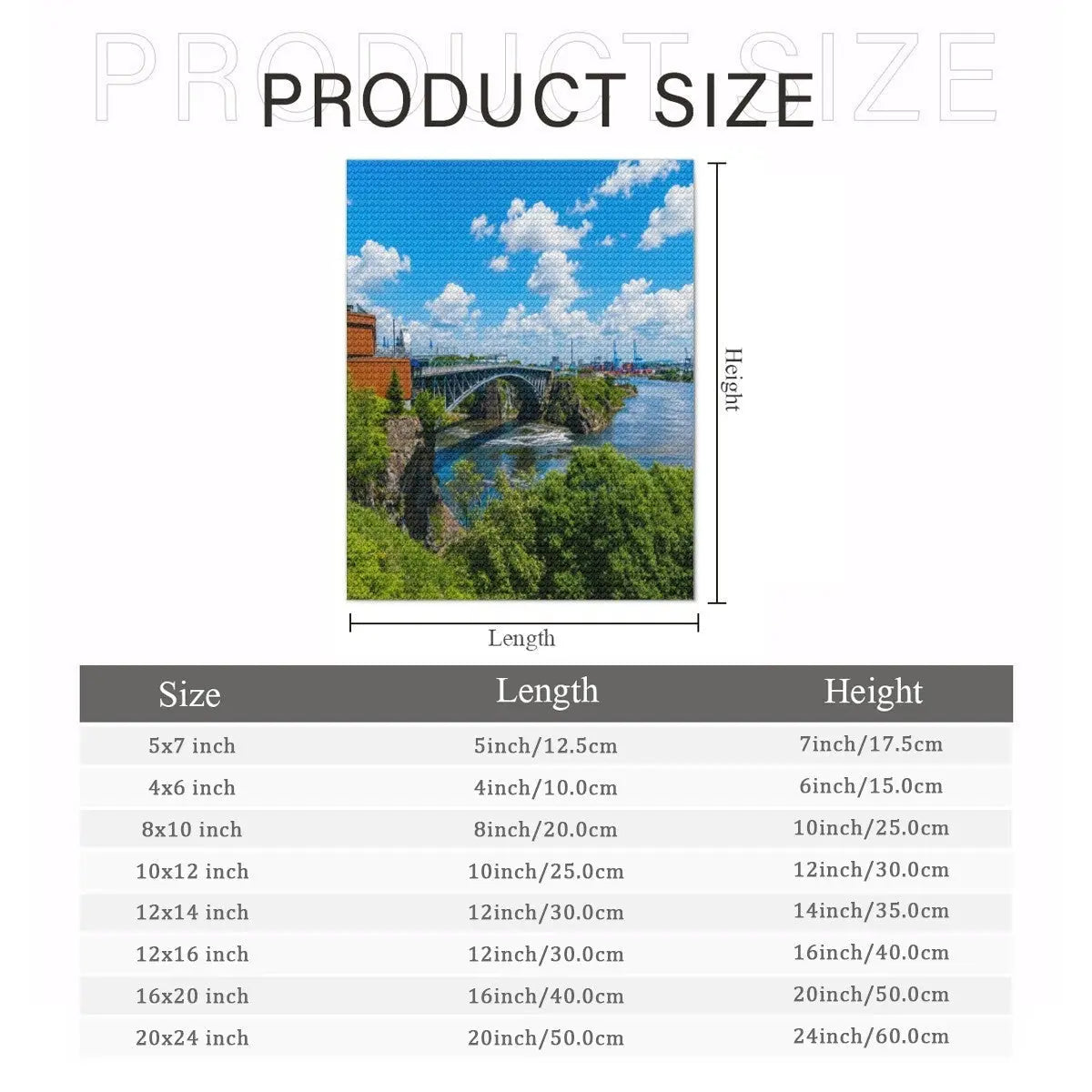 Reversing Falls Bridge Diamond Painting Kit | Saint John, New Brunswick DIY Crystal Art Canvas