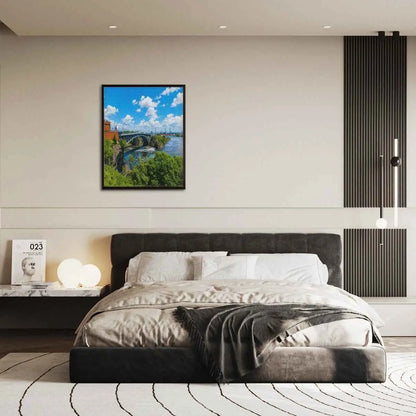 Reversing Falls Bridge Diamond Painting Kit | Saint John, New Brunswick DIY Crystal Art Canvas
