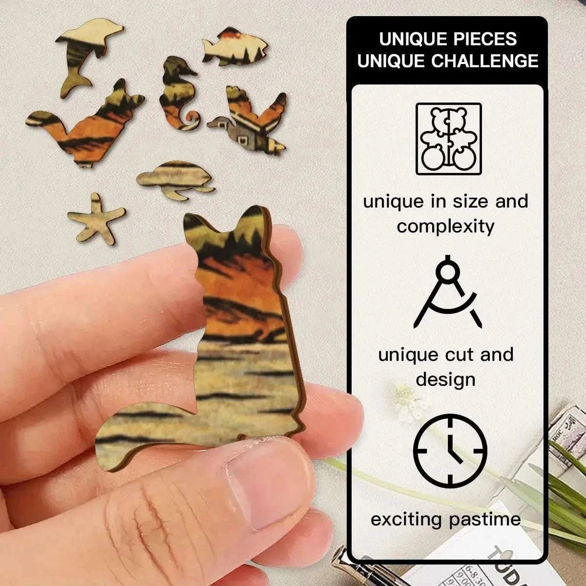 Greetings From Prince Edward Island Wooden Puzzle – Irregular Animal-Shaped Solid Wood Jigsaw | PEI Souvenir Gift Other Holiday Items jjkks4-13