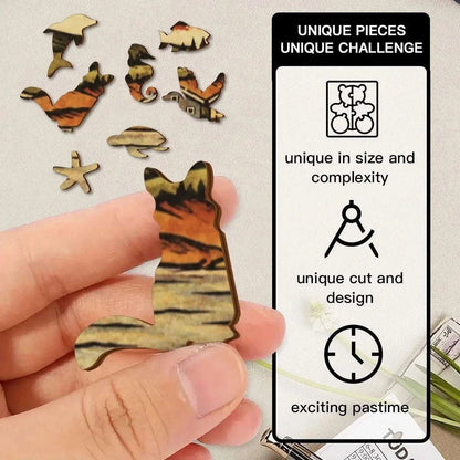 Greetings From Prince Edward Island Wooden Puzzle – Irregular Animal-Shaped Solid Wood Jigsaw | PEI Souvenir Gift Other Holiday Items jjkks4-13