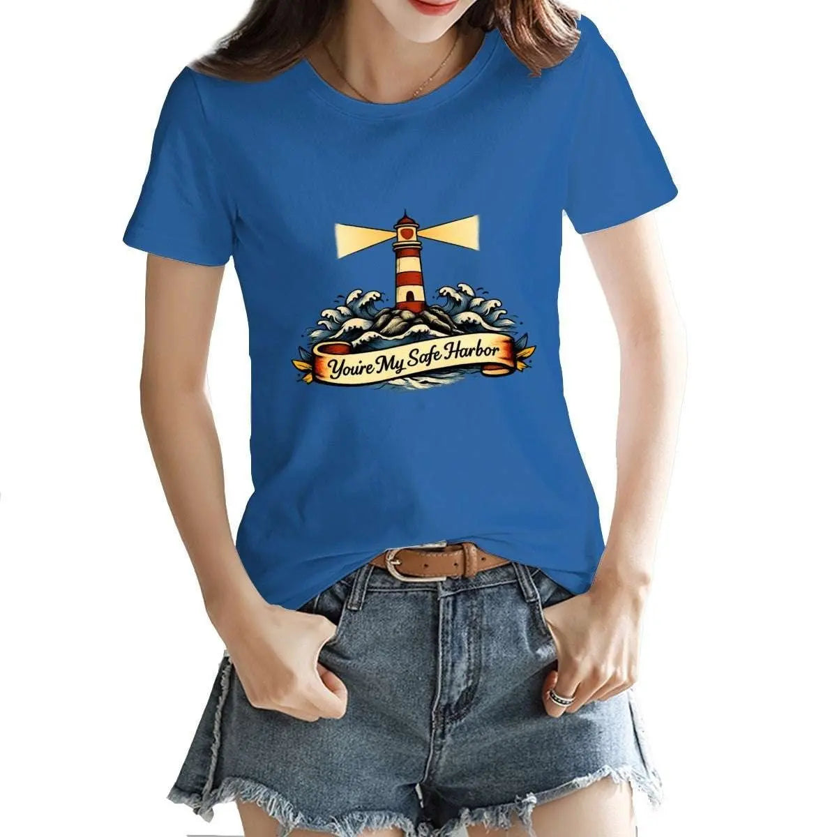 You’re My Safe Harbor Cotton T-Shirt – Slim Fit, Breathable, Premium Everyday Tee
