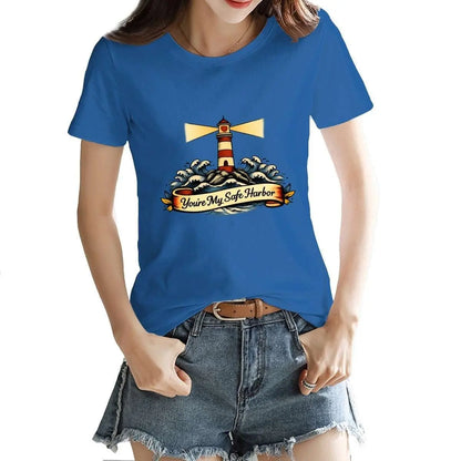 You’re My Safe Harbor Cotton T-Shirt – Slim Fit, Breathable, Premium Everyday Tee