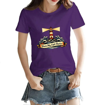 You’re My Safe Harbor Cotton T-Shirt – Slim Fit, Breathable, Premium Everyday Tee