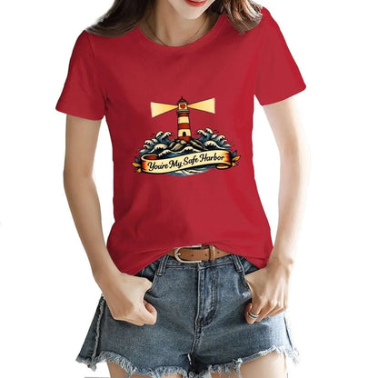 You’re My Safe Harbor Cotton T-Shirt – Slim Fit, Breathable, Premium Everyday Tee