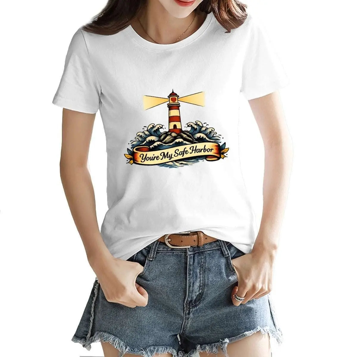 You’re My Safe Harbor Cotton T-Shirt – Slim Fit, Breathable, Premium Everyday Tee