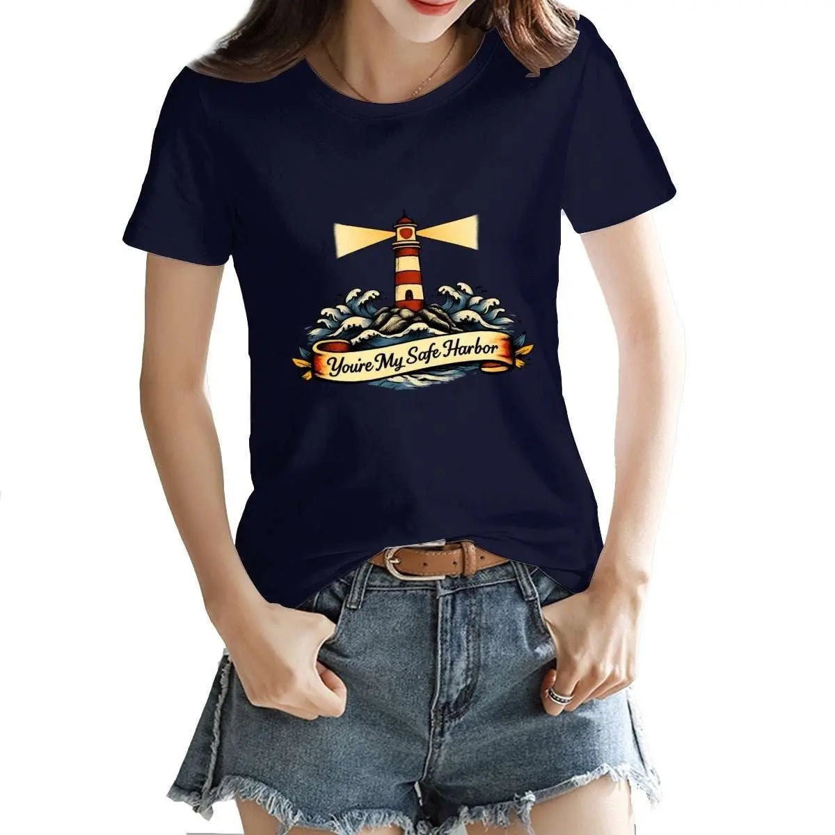 You’re My Safe Harbor Cotton T-Shirt – Slim Fit, Breathable, Premium Everyday Tee