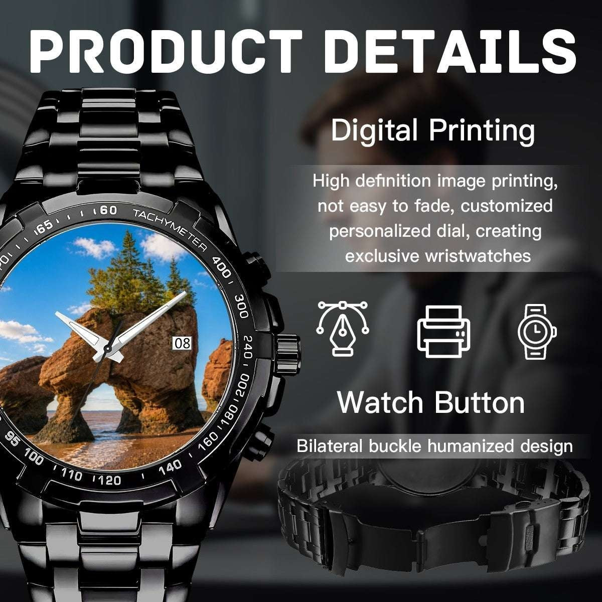 Hopewell Rocks Watch – Coastal-Inspired Metal Timepiece | Durable, Stylish Everyday Wear