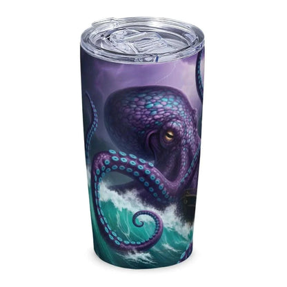 Kraken Tide Captain Tumbler – 20oz Stainless Steel Fishing Boat Travel Mug | Nautical Coffee Cup