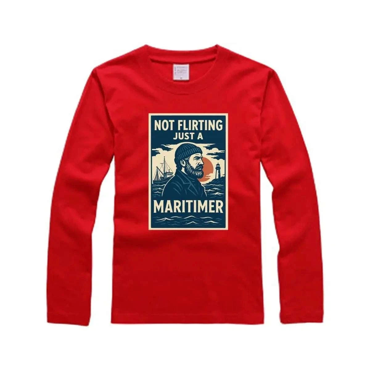 Not Flirting Just a Maritimer Men’s T-Shirt – Funny East Coast Graphic Tee | 100% Cotton Maritime Shirt