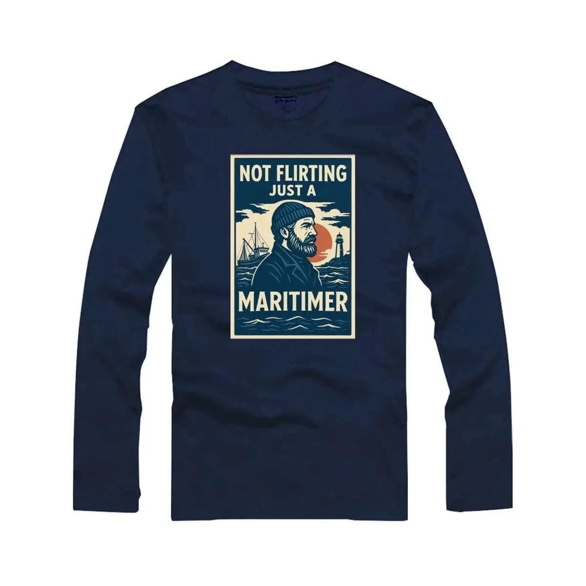 Not Flirting Just a Maritimer Men’s T-Shirt – Funny East Coast Graphic Tee | 100% Cotton Maritime Shirt