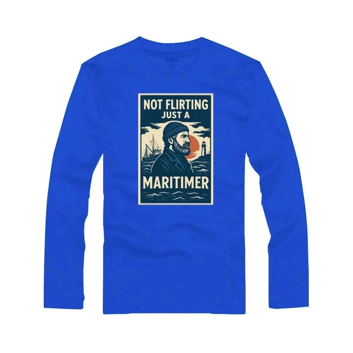Not Flirting Just a Maritimer Men’s T-Shirt – Funny East Coast Graphic Tee | 100% Cotton Maritime Shirt