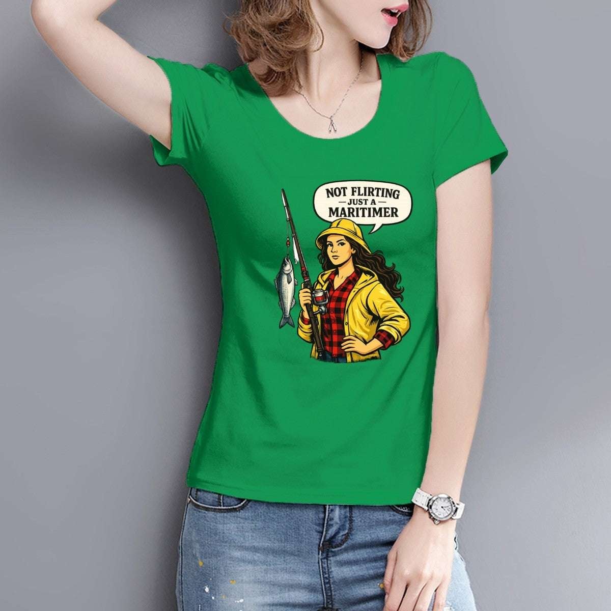 Not Flirting Just a Maritimer Women’s T-Shirt – 100% Cotton Coastal Style Tee
