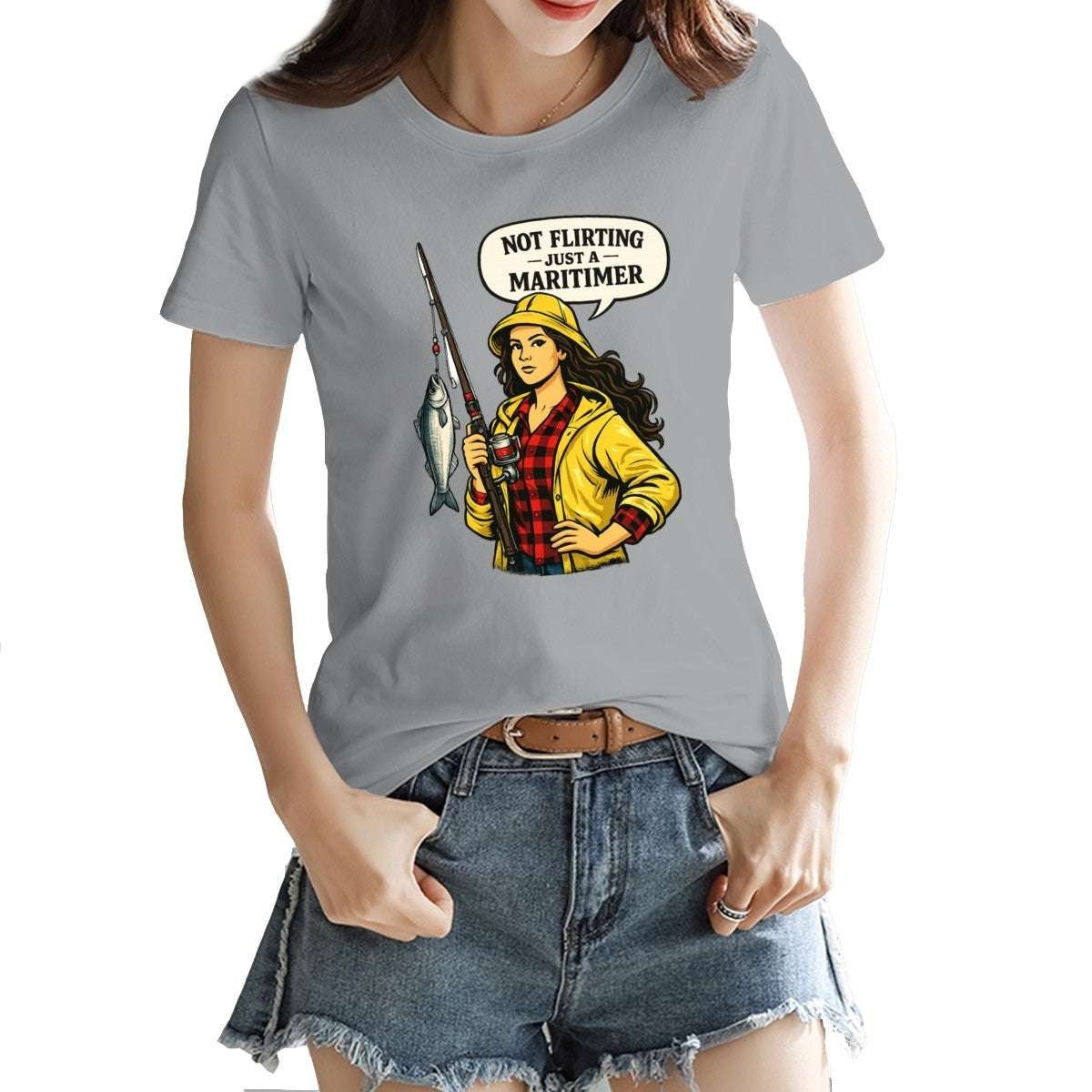 Not Flirting Just a Maritimer Women’s T-Shirt – 100% Cotton Coastal Style Tee