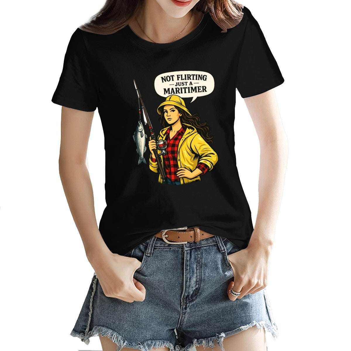 Not Flirting Just a Maritimer Women’s T-Shirt – 100% Cotton Coastal Style Tee