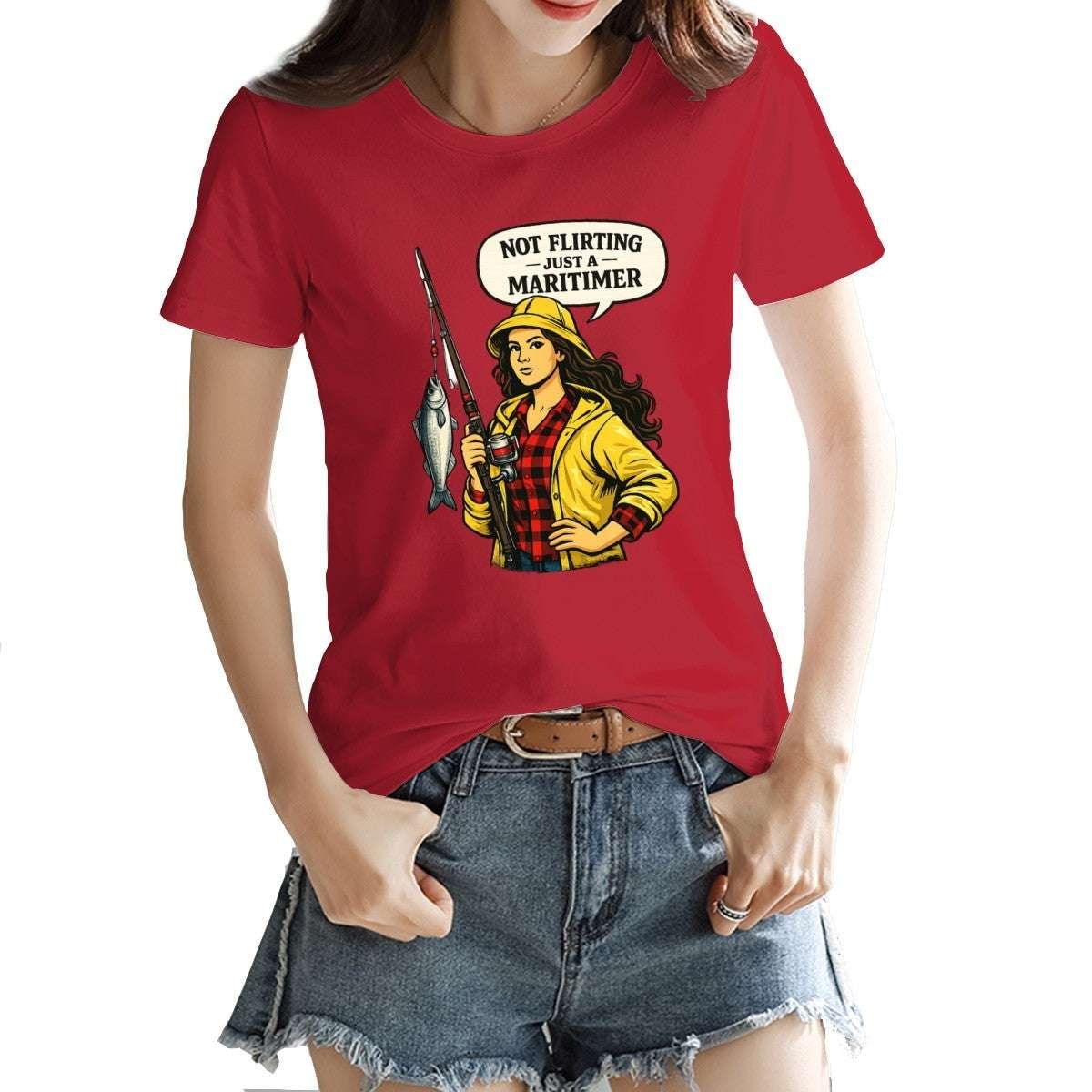 Not Flirting Just a Maritimer Women’s T-Shirt – 100% Cotton Coastal Style Tee