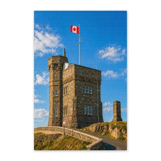 Signal Hill Diamond Painting Kit – St. John’s Newfoundland DIY Rhinestone Art Canvas | Coastal Canada Decor