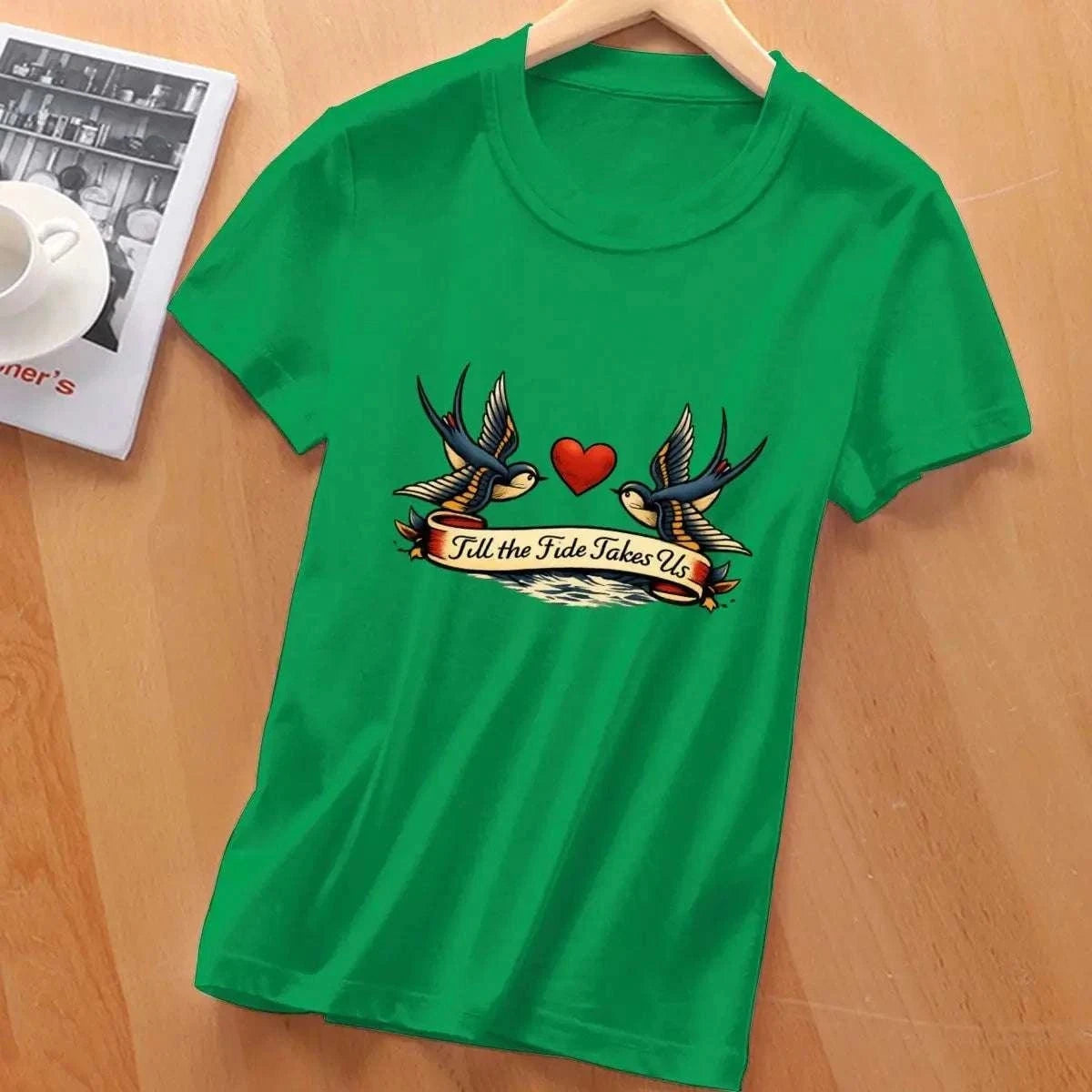 Till the Tide Takes Us Cotton T-Shirt – Slim Fit, Breathable, Premium Coastal Tee