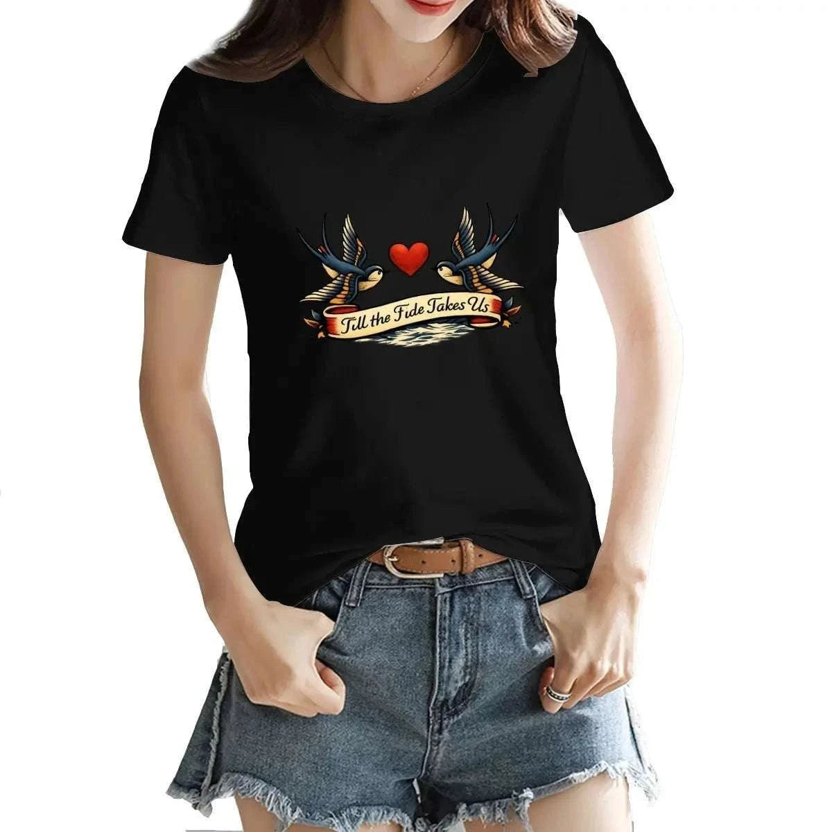 Till the Tide Takes Us Cotton T-Shirt – Slim Fit, Breathable, Premium Coastal Tee