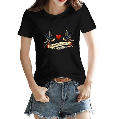 Till the Tide Takes Us Cotton T-Shirt – Slim Fit, Breathable, Premium Coastal Tee