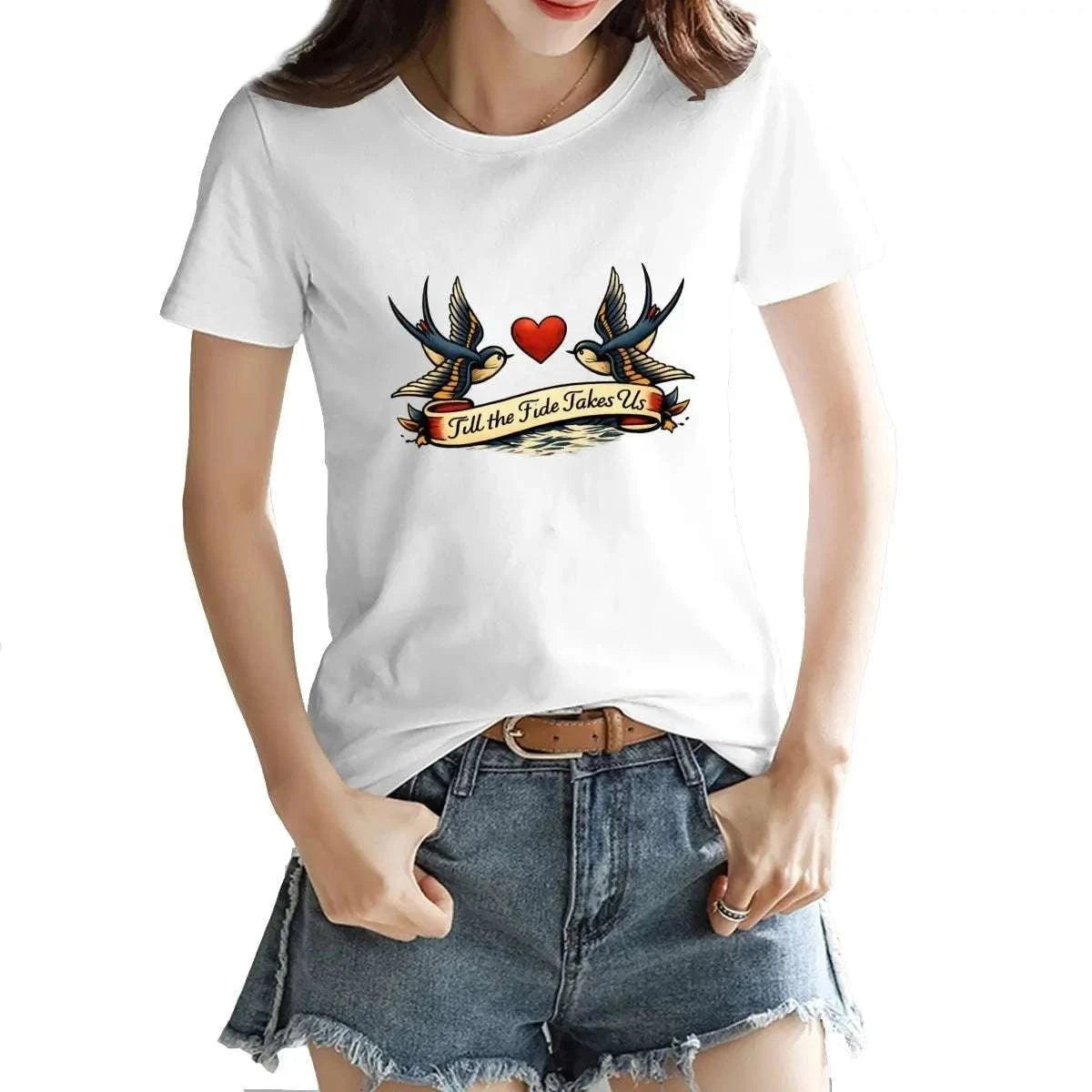 Till the Tide Takes Us Cotton T-Shirt – Slim Fit, Breathable, Premium Coastal Tee